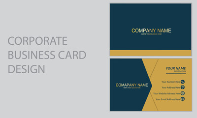 Obraz premium Professional creative modern elegant golden and luxury business card design template