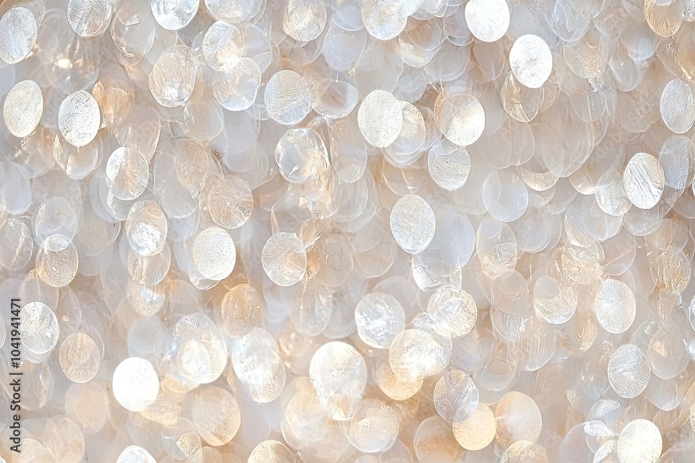 Poster abstract background with shimmering golden and white bokeh lights.