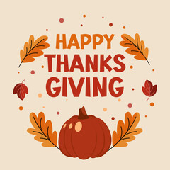 happy thanksgiving day vector background. it is suitable for card, banner, or poster