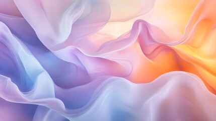 Obraz premium Soft pink and purple waves swirl like liquid silk, a textured backdrop of motion and light