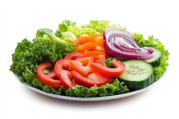 Bonjan Salad Presented on a Plate Isolated Against a White Background
