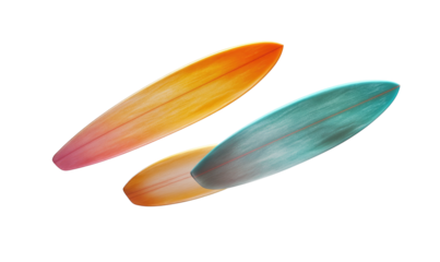  surfboards on transparent background
