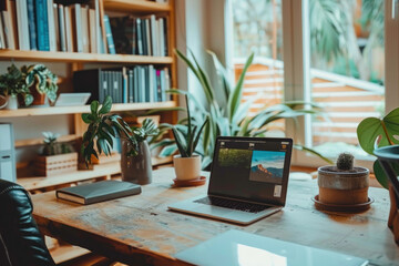A modern distance learning setup, where a student uses a tablet to participate in interactive video lessons from various locations