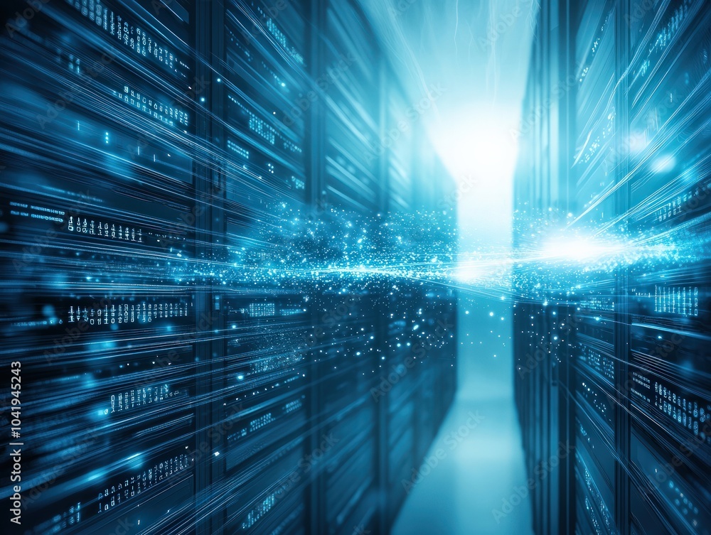 Poster exploring the dynamic environment of data centers and their impact on modern technology