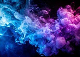 Obraz premium Colorful Violet and Blue Smoke Background for Creativity
