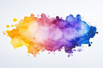 Obraz premium Colorful watercolor splash on a white isolated background.