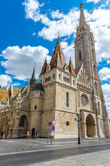 The Church of Our Lady of Buda Castle (Matthias Church) - Beautiful Neo-Gothic architecture in...