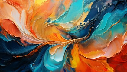 abstract background from the smears of acrylic paint mixing multicolored oil paint textured arrangements abstract modern print deco art generative ai