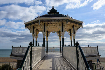 Obraz premium Victorian Bandstand The Birdcage located on Brighton's seafront Sussex England