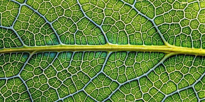 Highly magnified abstract micrograph of bryoandersonia leaf base