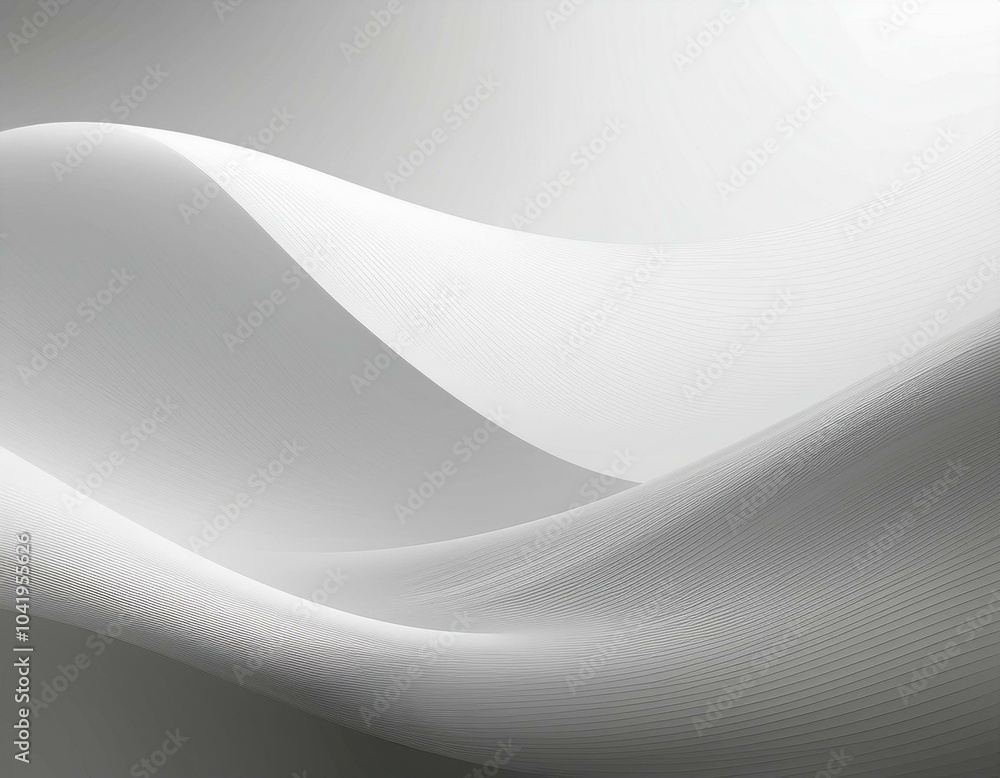Wall mural minimalist white gray background with soft grey gradient abstract design