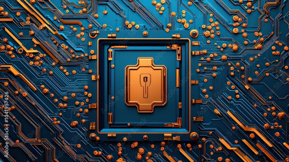 Poster unlocking the future the intersection of technology and security in digital age innovations
