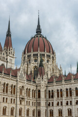 Hungarian Parliament - Neo-Gothic Palace with a Neo-Renaissance Dome in Budapest, Hungary.
