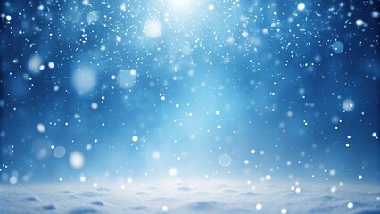 Minimalist snowfall creating calm atmosphere