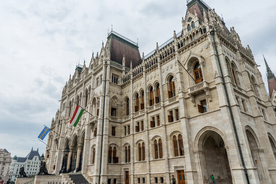Hungarian Parliament - Neo-Gothic Palace with a Neo-Renaissance Dome in Budapest, Hungary.