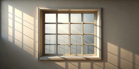Medium shot of a person leaving and the shadow of a window pane overlay effect
