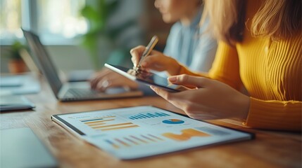 a collaborative team of business professionals discussing