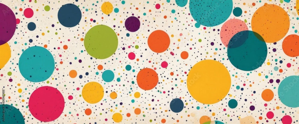 Aufkleber a lively array of colorful circles playfully fills the canvas, creating a joyful tapestry of hues