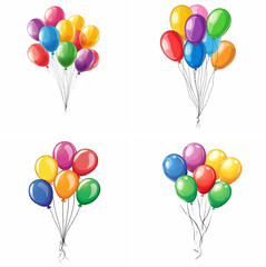 Balloons isolated on white green balloons balloons sky balloons blue balloons confetti hot air