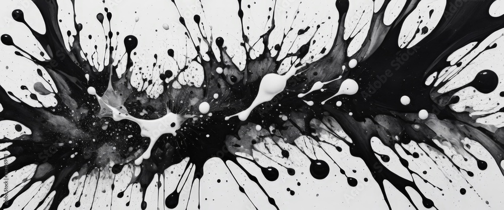 Aufkleber bold strokes of black and white intermingle dramatically, creating a vibrant display of motion and e