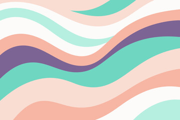 Abstract Gradient Wave Patterns in Soft Pastel Colors