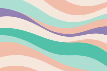 Abstract Gradient Wave Patterns in Soft Pastel Colors
