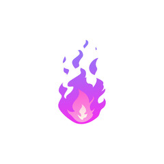 Magic violet flame icon.