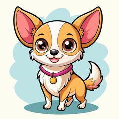 Cute dog vector illustration 
