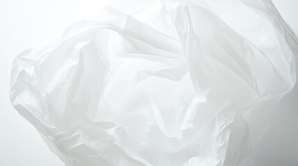 Obraz premium Crumpled White Plastic Bag Texture - Environmental Impact