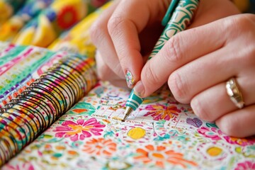 Creative Expression Through Colorful Artistry in a Personalized Journal Page