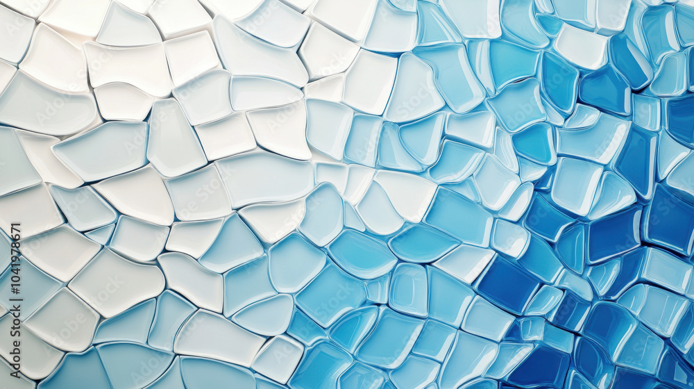 Aufkleber abstract angular grid featuring blend of blue and white colors, creating soothing and harmonious vis