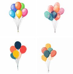 Balloons isolated on white green balloons balloons sky balloons blue balloons confetti hot air