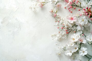 Delicate Pink and White Flower Arrangement on Soft Background