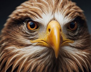 Fototapeta premium Portrait photo of an eagle. Close-up of an eagle's eyes . Amazing scene of wild animals