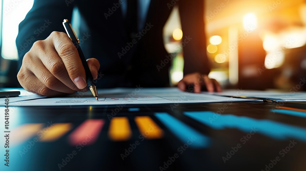 Poster strategic planning and analysis key insights from financial performance metrics and reports