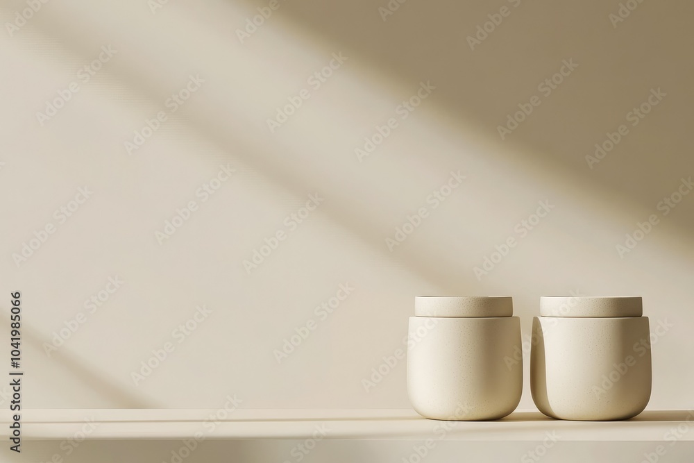 Poster simple elegant minimalist background with containers