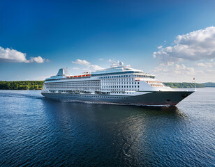  Cruise In The Sea; a ship sailing on a river 527