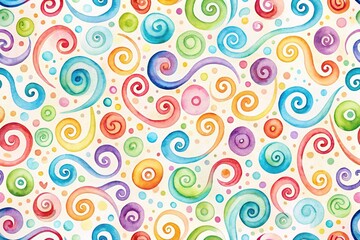 Playful watercolor pattern, minimalist design