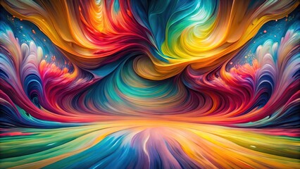 Obraz premium Colorful abstract background wallpaper with modern motif visual art mixtures of oil paint in wide-angle view