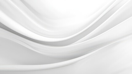 Obraz premium Smooth White Waves Abstract Background