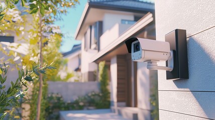 監視カメラを設置した日本の家
