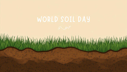 Obraz premium World Soil Day Poster with text