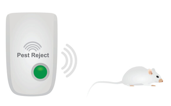 Electronic ultrasonic repeller. vector illustration