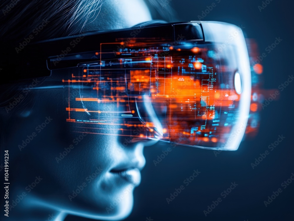 Poster exploring the future of technology a deep dive into augmented reality and its impact on human intera