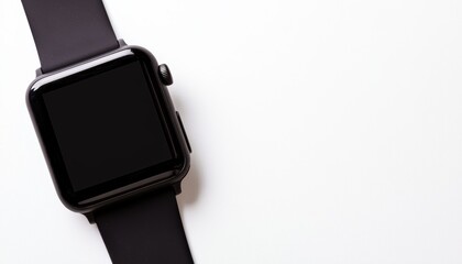 A modern smartwatch with a holographic display, isolated on white, showing futuristic capabilities