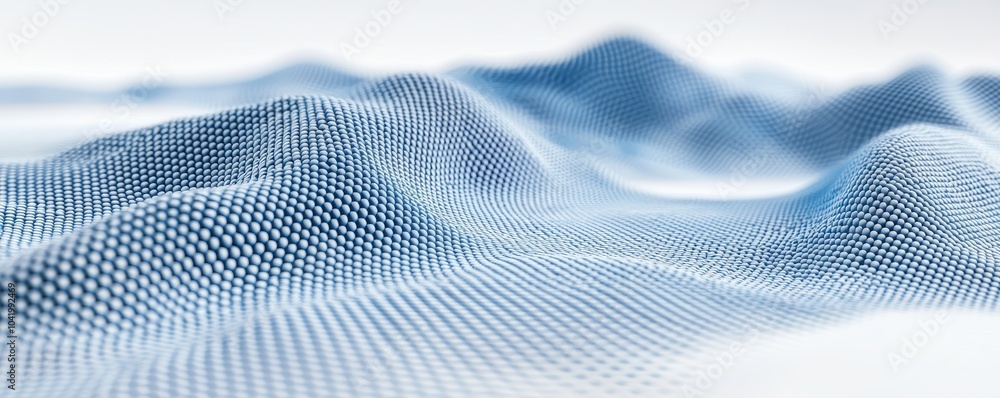 Aufkleber a series of dots forming a wave, isolated on white, with a gradient effect creating depth