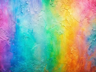 Fototapeta premium Rainbow Pastel Decorative Plaster Texture for Fashion Photography, Iridescent Wall, Grunge Brush Aesthetic, Textured