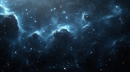 Fototapeta premium Deep Blue and Purple Space Filled With Stars