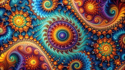 Colorful abstract fractal background design