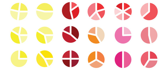pie chart, colorful diagram collection for infographic